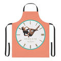 Retro-style apron with a 90s pop music theme