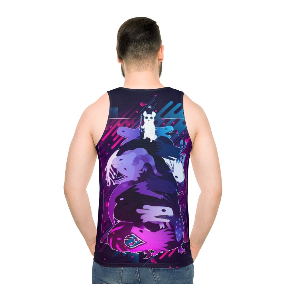 Retro 90s Rainworld Unisex Tank Top with Slug Cat Design