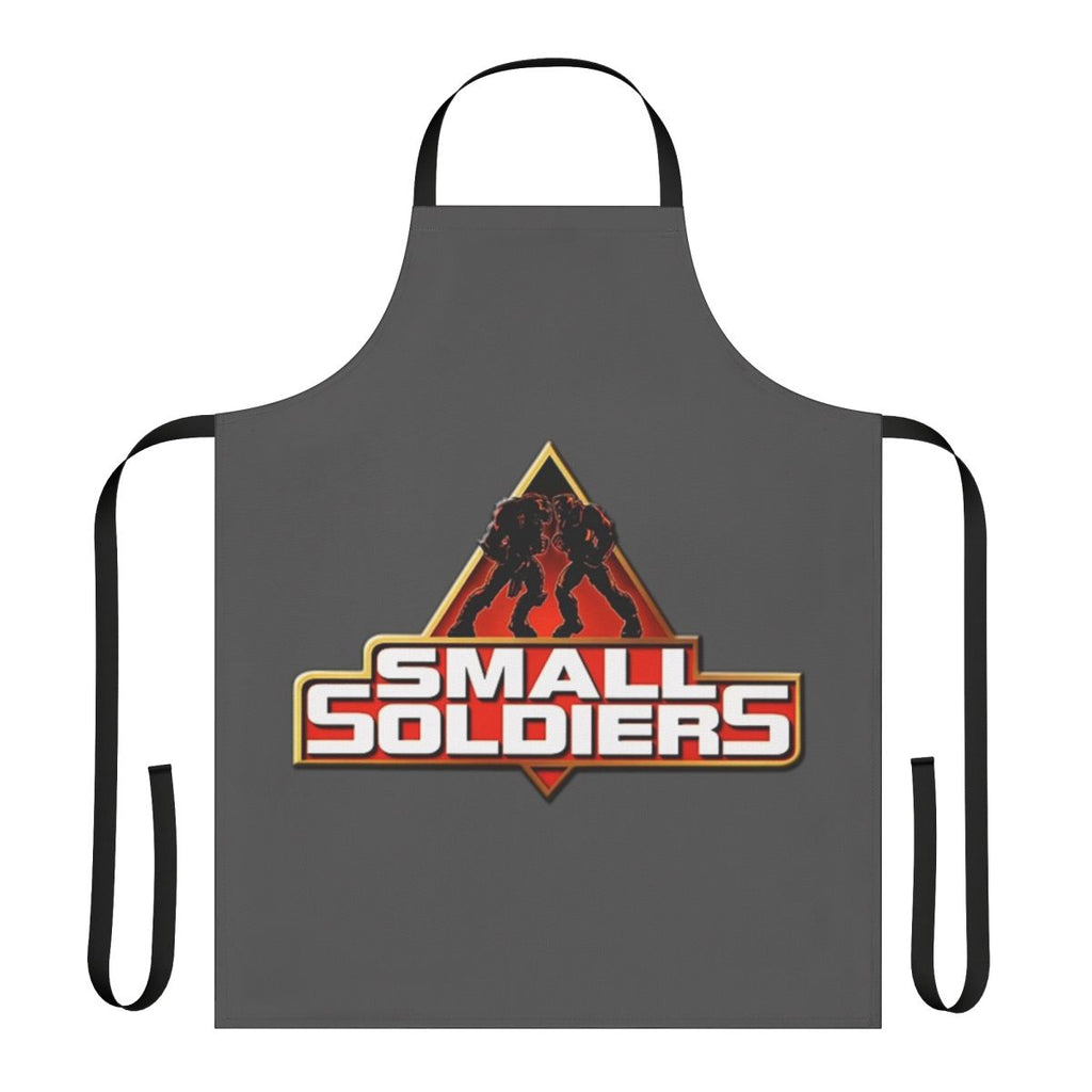 Vintage-style apron featuring characters and imagery from the 90s movie "Small Soldiers"