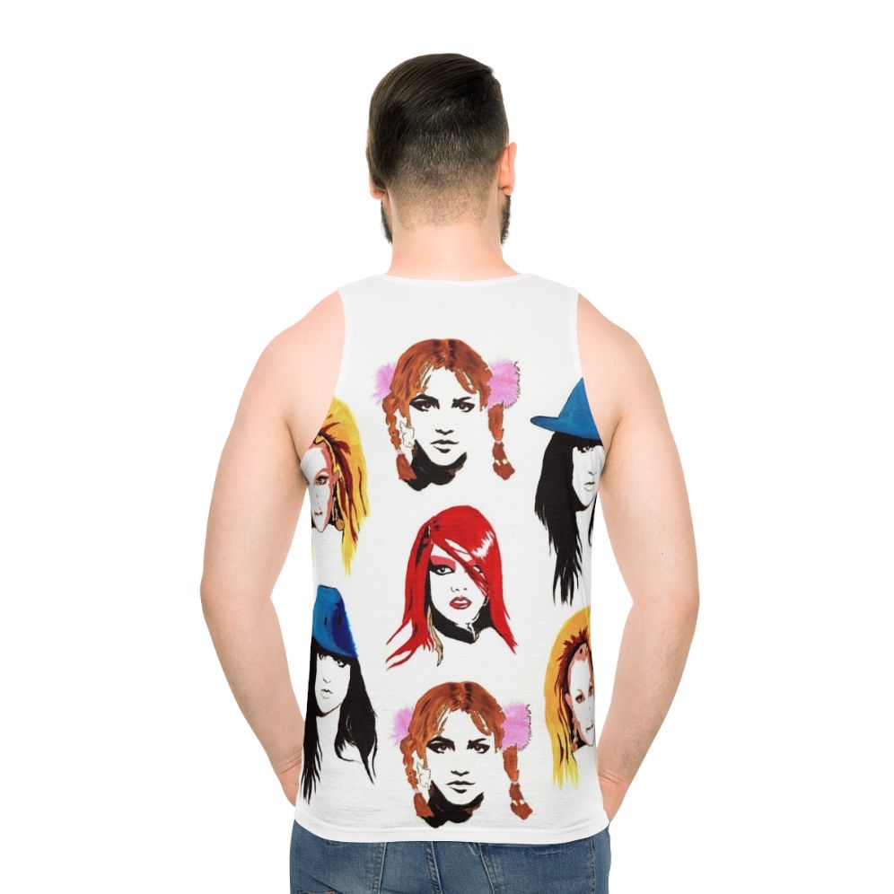 Retro 90s unisex tank top with pop culture design