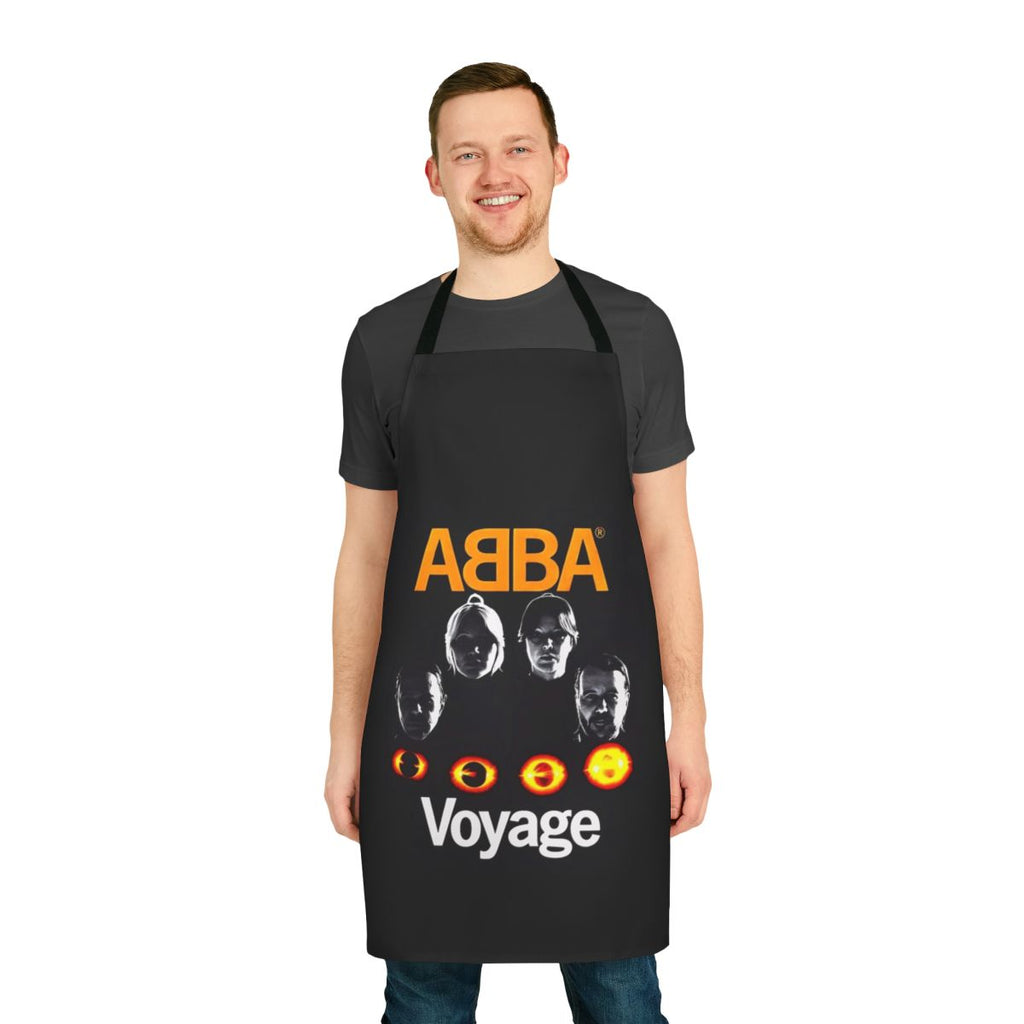 Vibrant retro apron featuring ABBA-inspired disco dance design