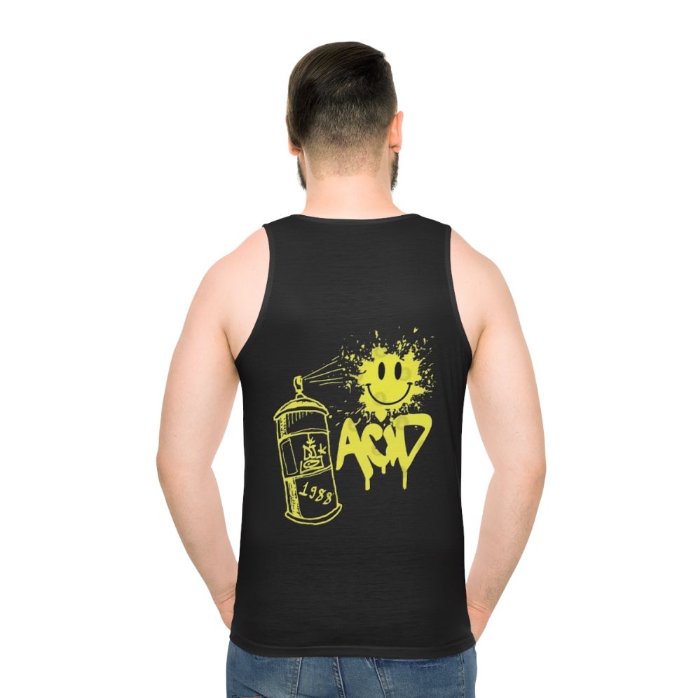 Retro acid house music party unisex tank top