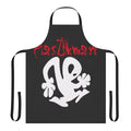 Retro acid techno-inspired apron with a vintage, electronic music-themed design
