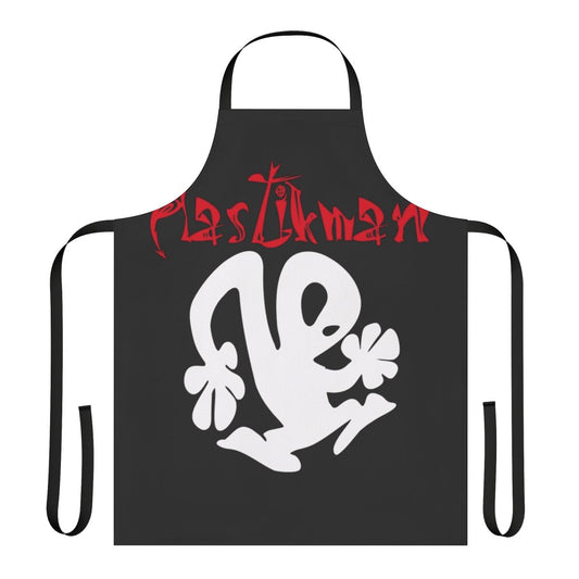 Retro acid techno-inspired apron with a vintage, electronic music-themed design