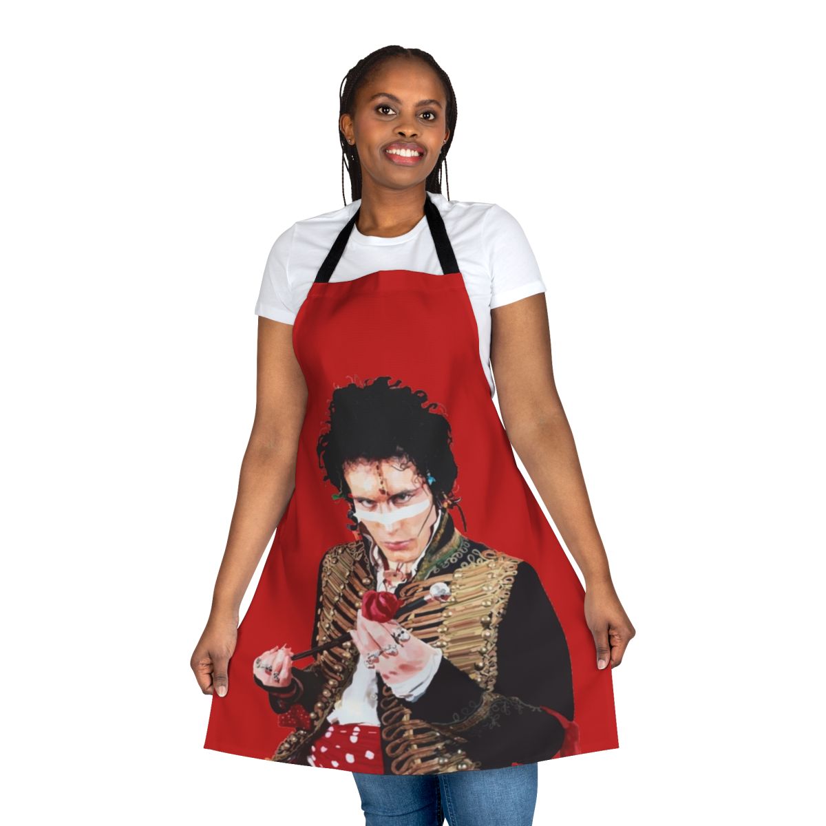 Retro Adam Ant Inspired Punk Rock Apron