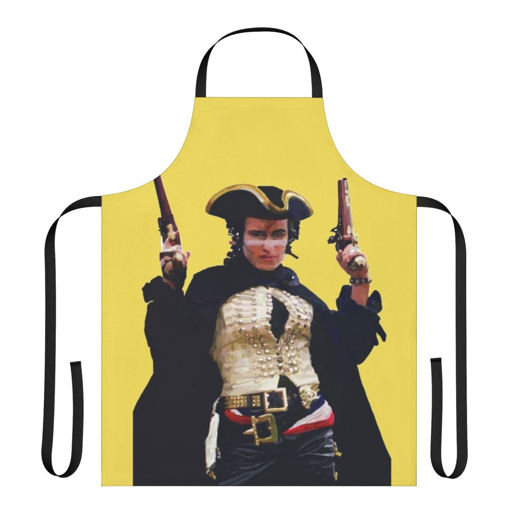 Retro-style apron featuring the iconic "Stand and Deliver" design inspired by the music of Adam Ant