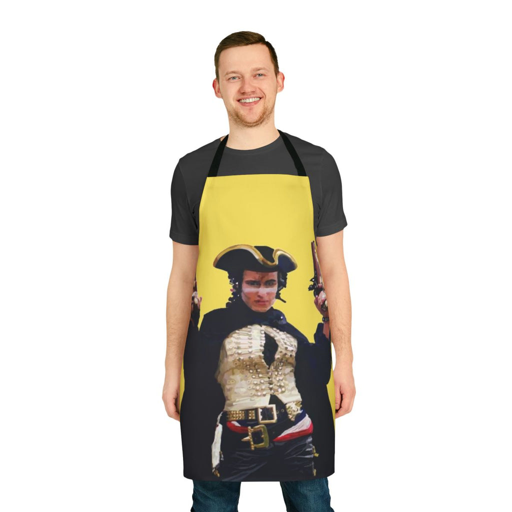 Retro-style apron featuring the iconic "Stand and Deliver" design inspired by the music of Adam Ant