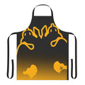 Retro-style AEK Athens inspired apron with classic football graphics