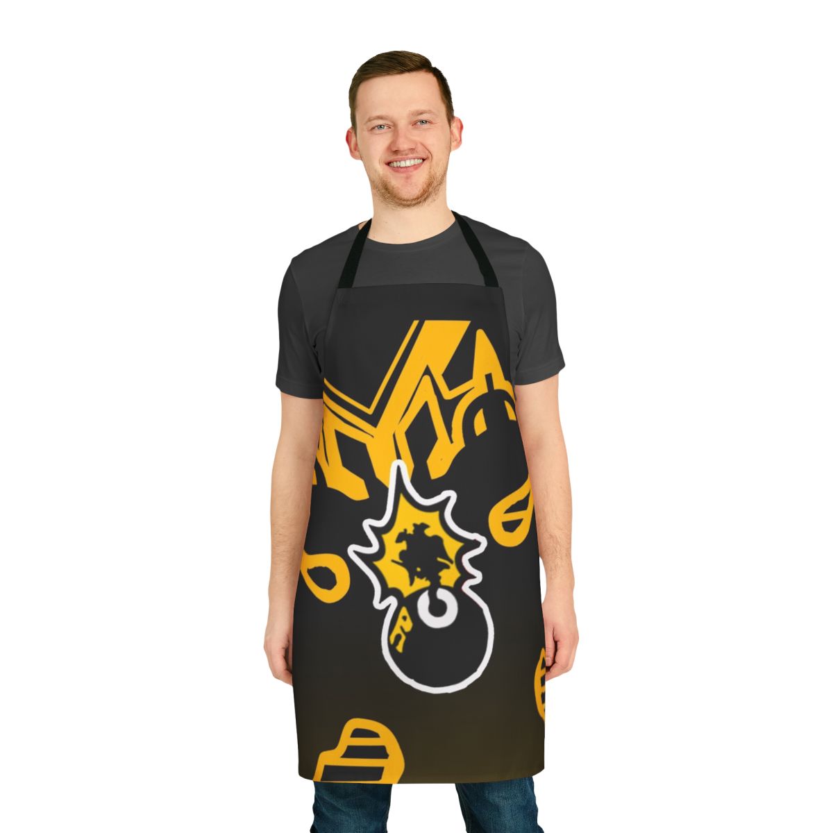 Vintage-style AEK Filadelfeia-inspired apron with classic colors and graphics