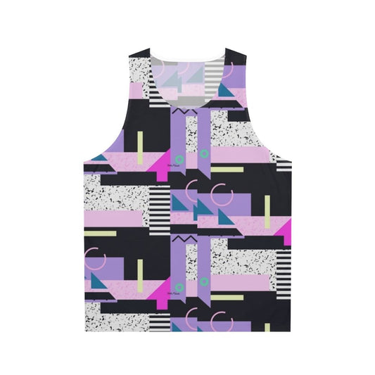 Retro aesthetic 90s 80s vaporwave pattern unisex tank top