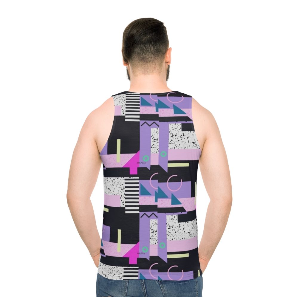 Retro aesthetic 90s 80s vaporwave pattern unisex tank top
