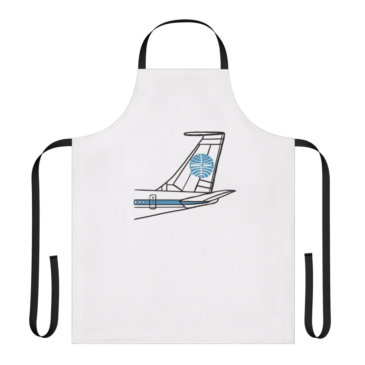 Vintage Panam airlines airplane apron with retro airline logo and design