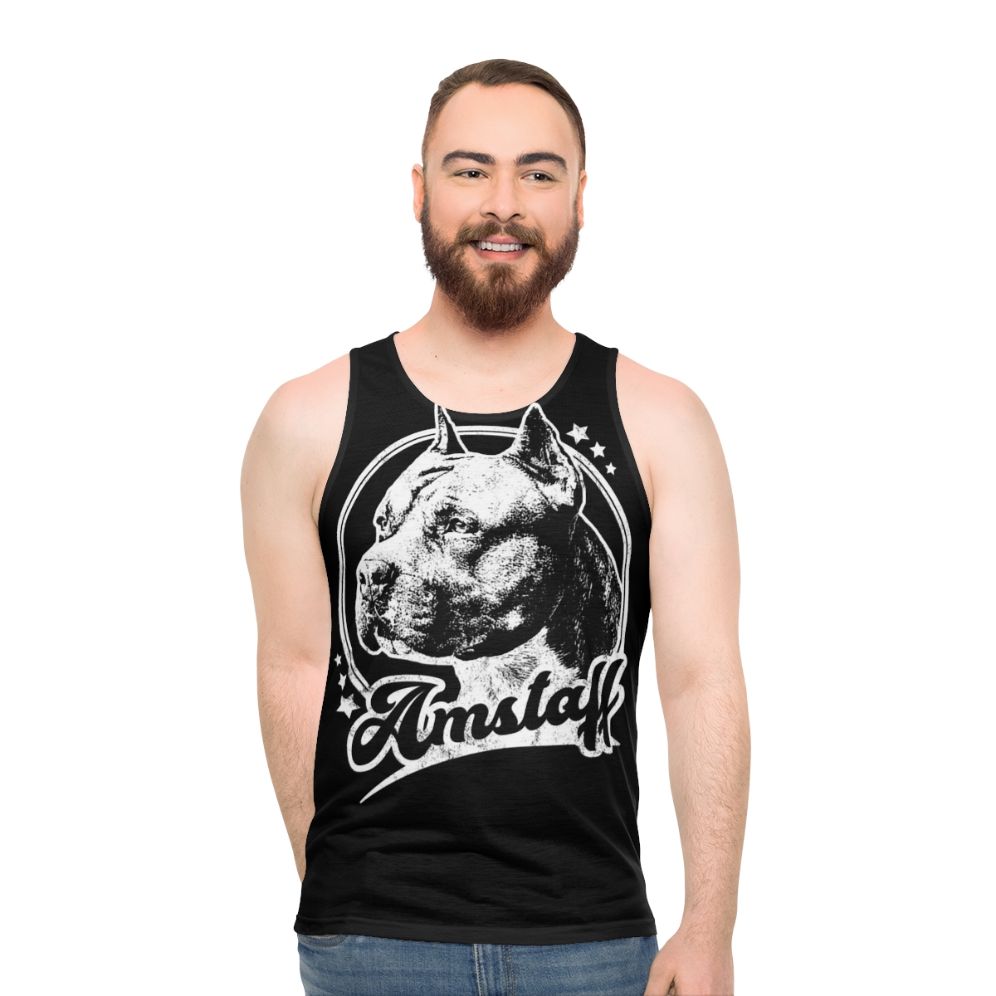Retro American Staffordshire Terrier (Amstaff) Unisex Tank Top