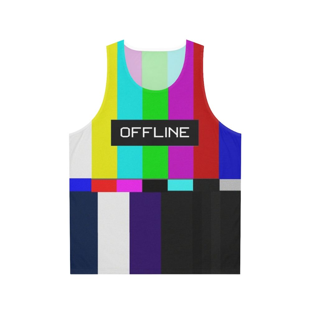 Retro analog offline unisex tank top