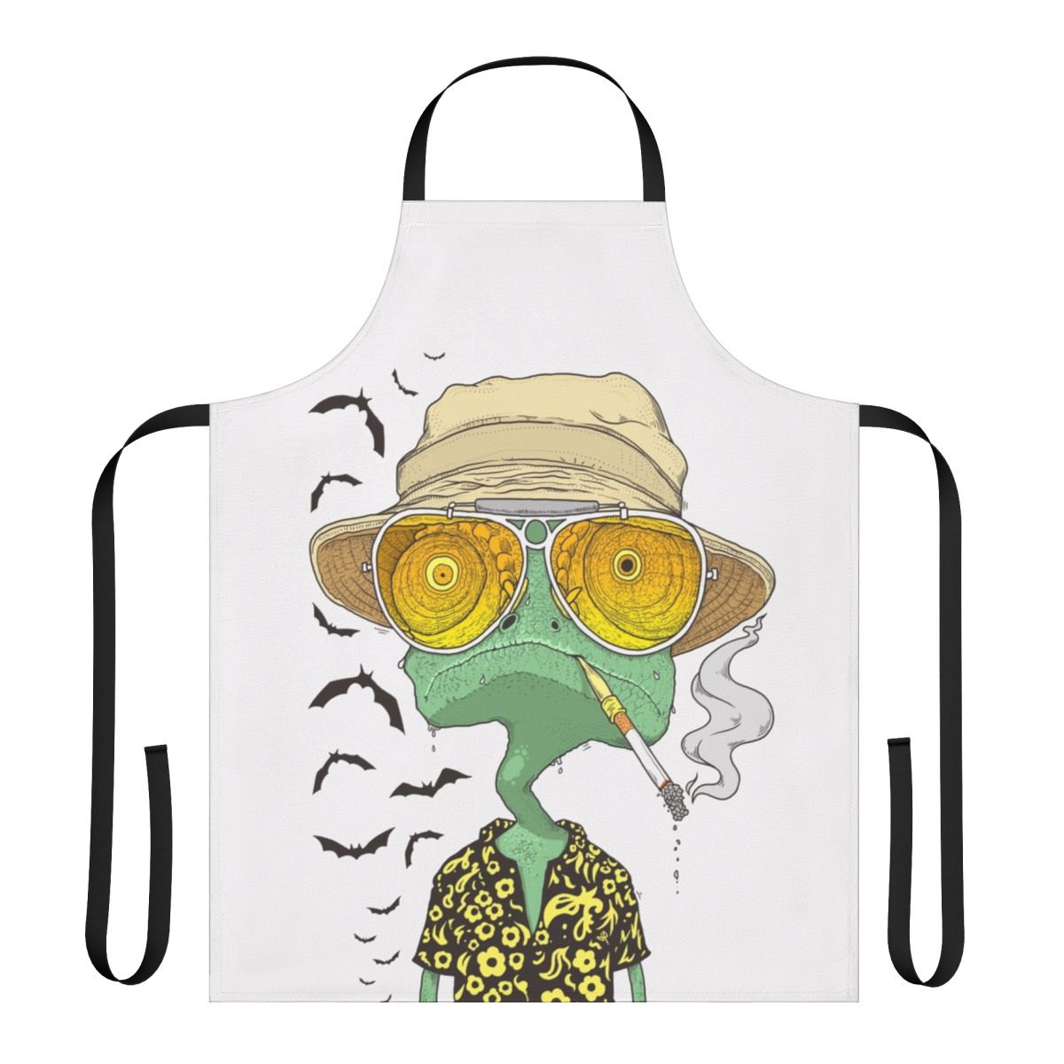 Retro animal print apron with Rango-inspired design