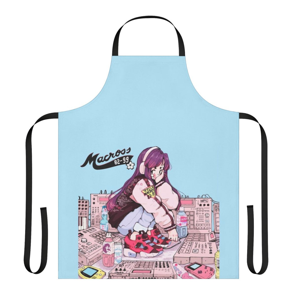 Macross 82-99 inspired apron with a retro anime aesthetic