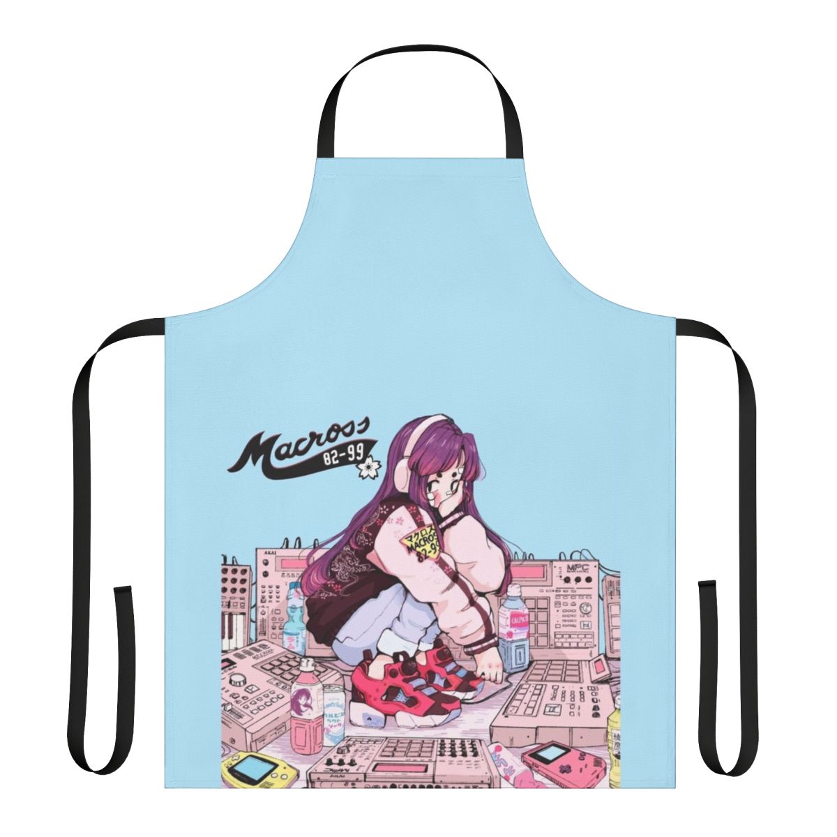 Macross 82-99 inspired apron with a retro anime aesthetic