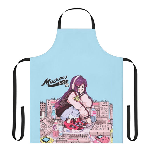 Macross 82-99 inspired apron with a retro anime aesthetic