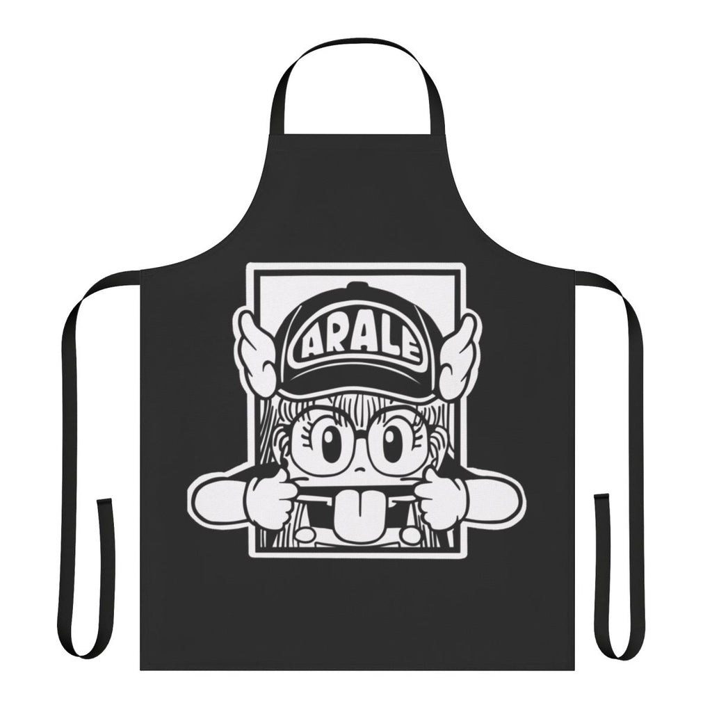 Retro anime-themed apron featuring Arale character from Dr. Slump manga