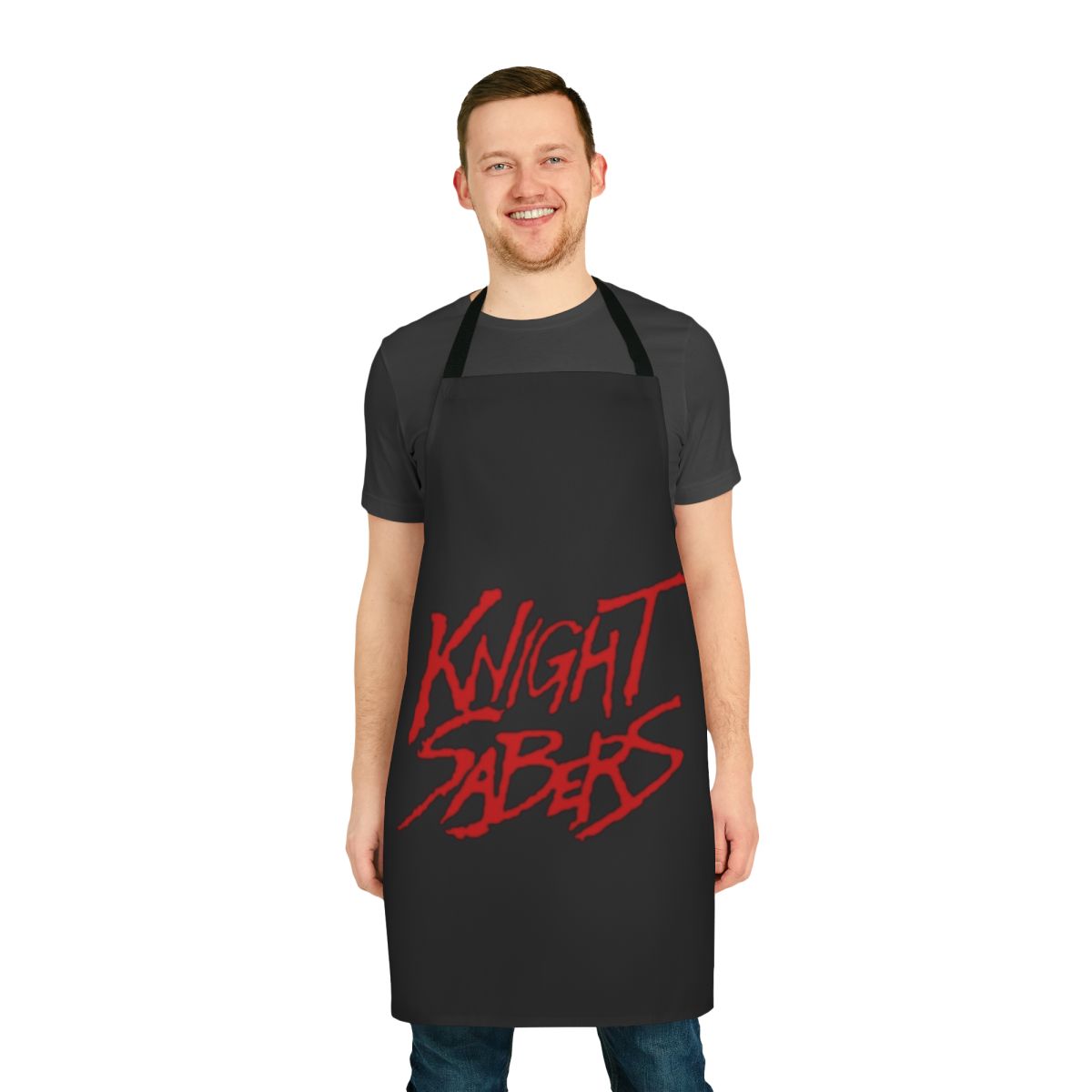 Retro anime-inspired apron featuring the Knight Sabers from Bubblegum Crisis