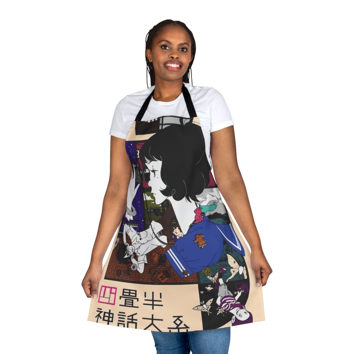 Stylish apron featuring the iconic Tatami Galaxy anime poster design