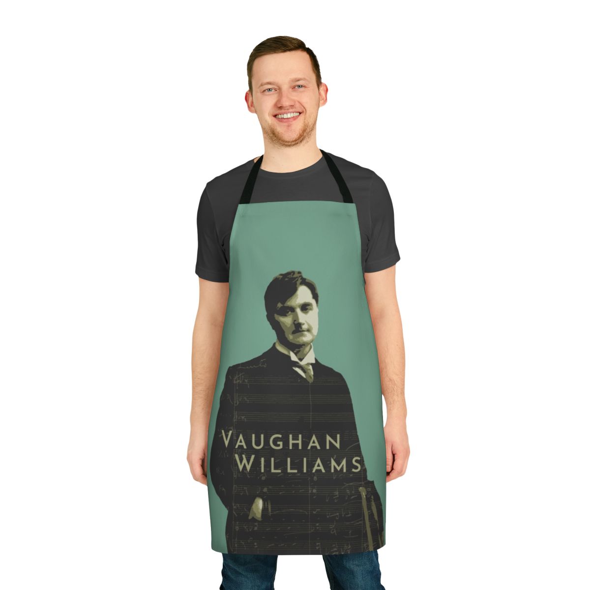 Retro apron featuring the image of classical composer Ralph Vaughan Williams