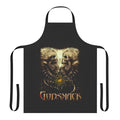 Retro-style apron featuring a rock band logo