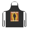 Retro apron featuring the name and imagery of Sixto Rodriguez, the influential singer-songwriter.