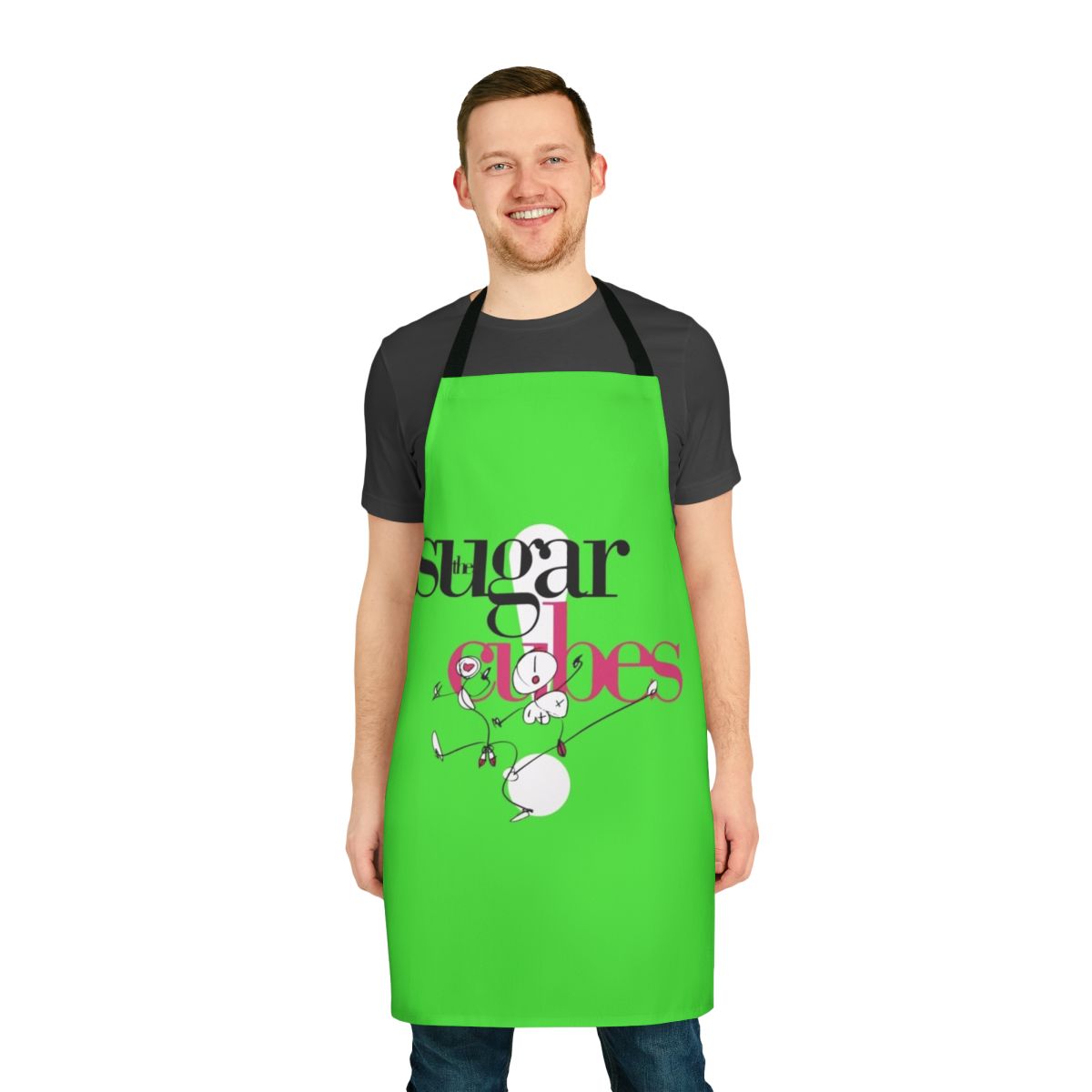Apron featuring the iconic logo and artwork of the Icelandic band The Sugarcubes