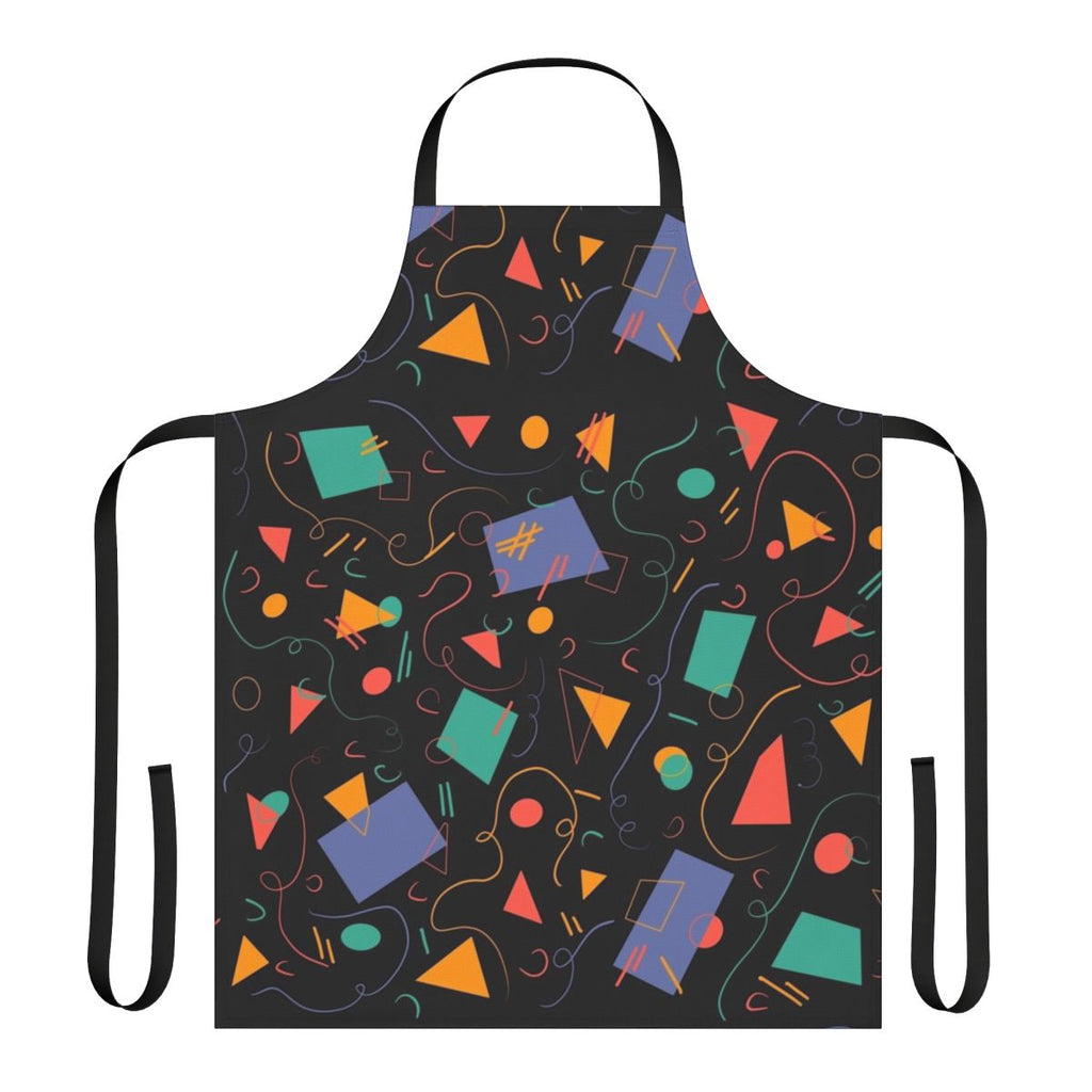 Vibrant retro-style carpet apron with an 80s/90s arcade and bowling alley aesthetic, perfect for geeky and nostalgic activities.