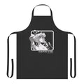 Retro-inspired apron featuring abstract graphics, 80s aesthetic, and fighting game/Sonic the Hedgehog themes