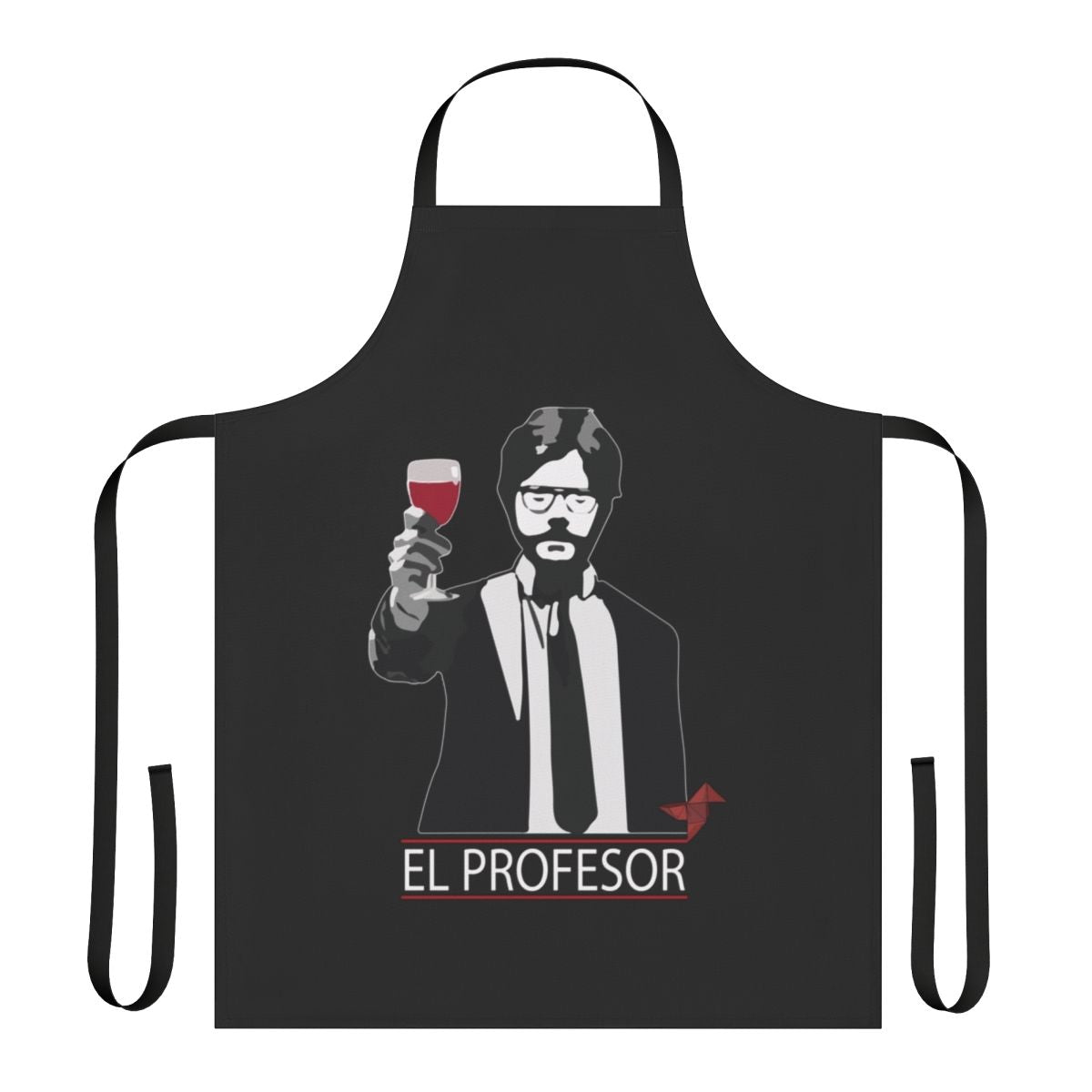 Retro-style apron featuring Professor character from the hit Netflix series Money Heist (La Casa de Papel)