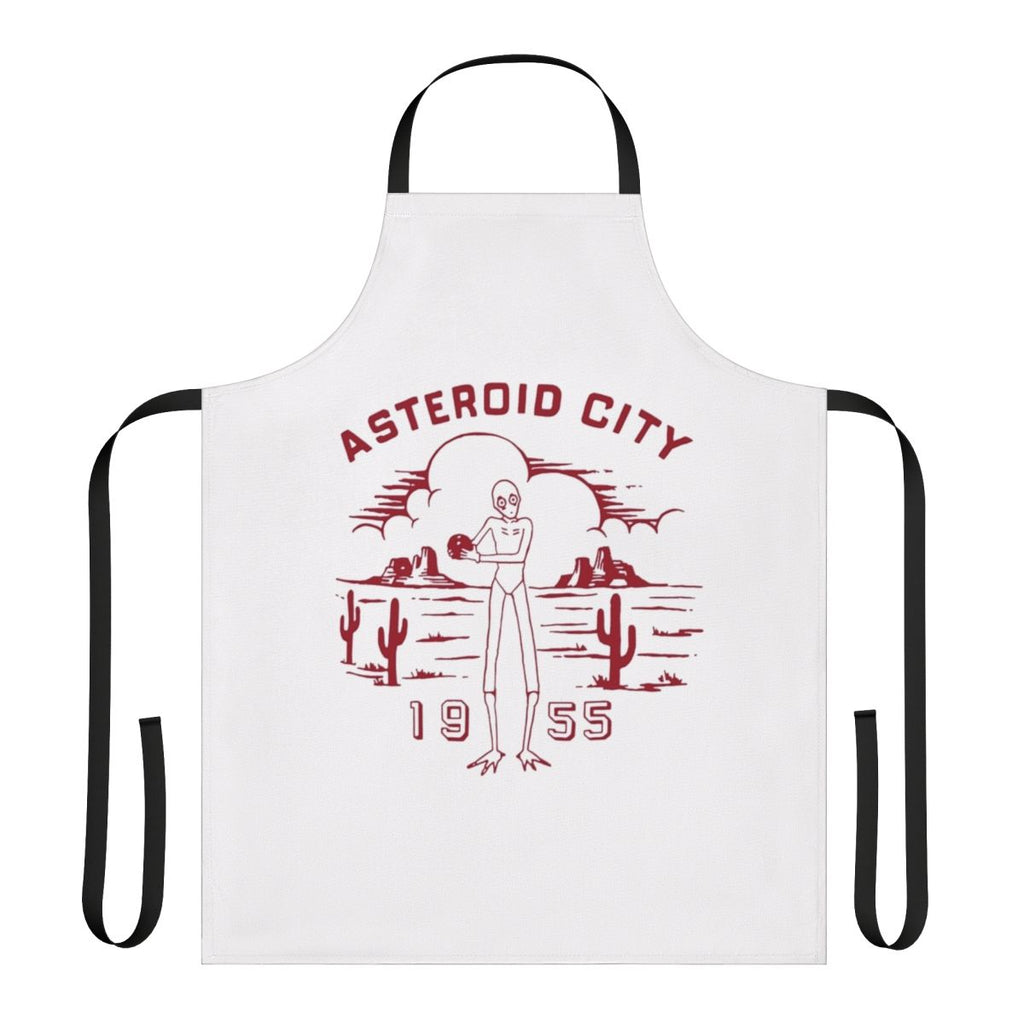 Retro 1950s style apron with Asteroid City inspired design