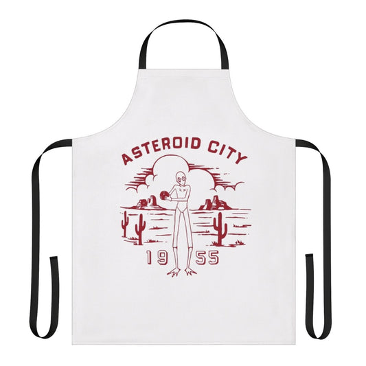 Retro 1950s style apron with Asteroid City inspired design