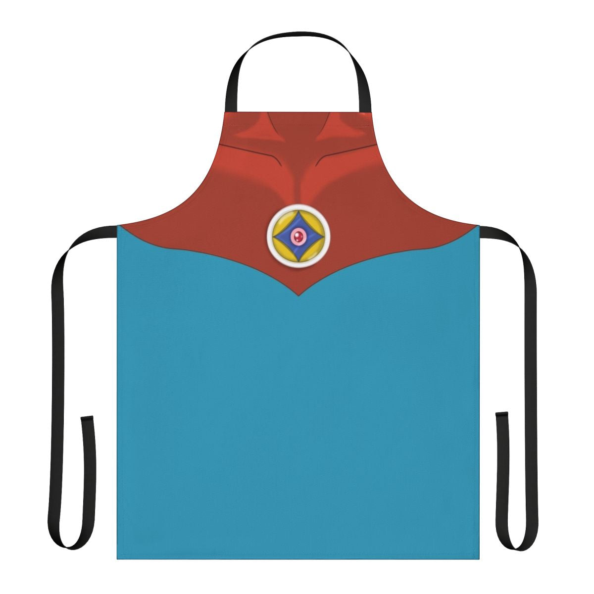 Retro Astroganger inspired apron with anime, 80s, and mecha design elements