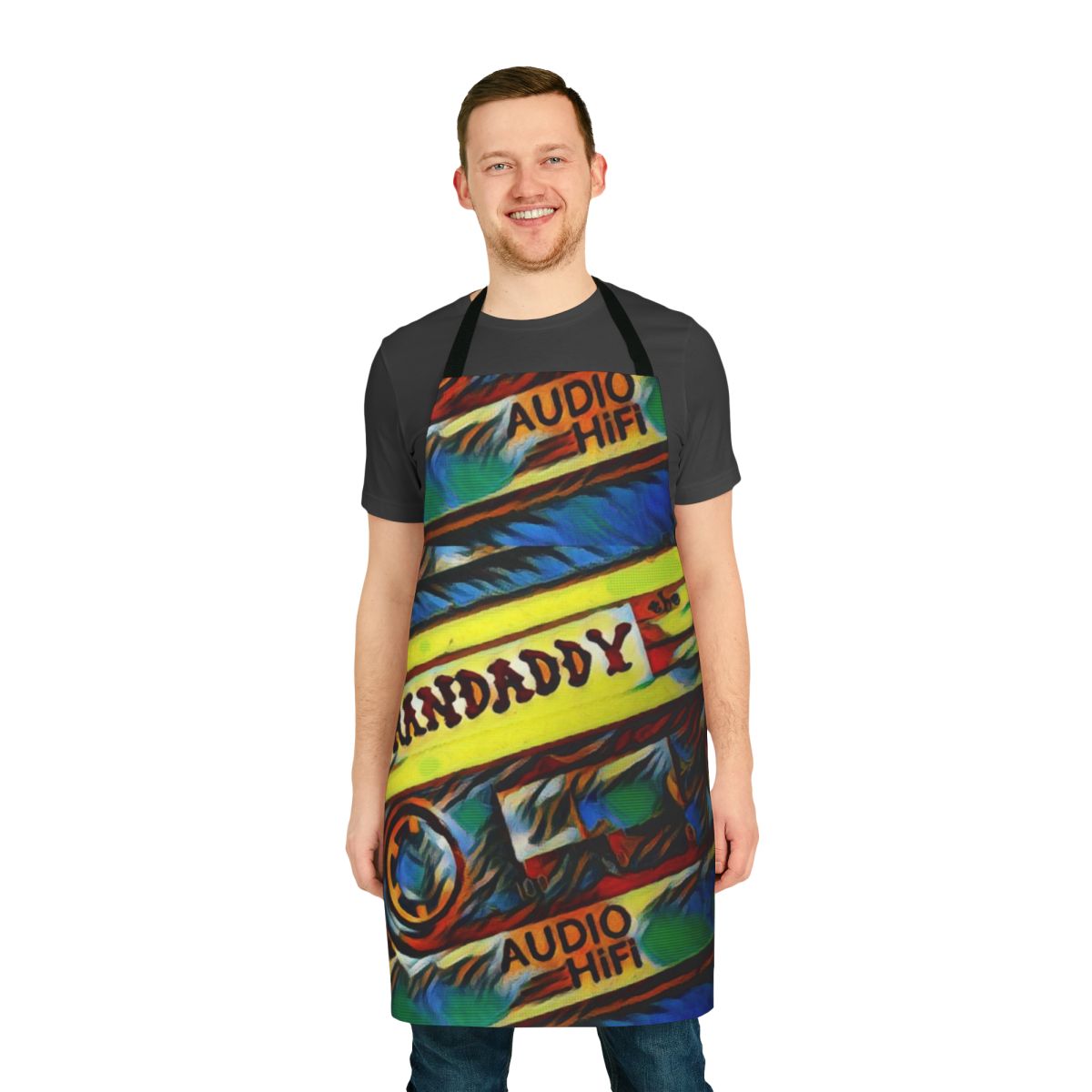 Vintage-style pilot apron with retro graphics