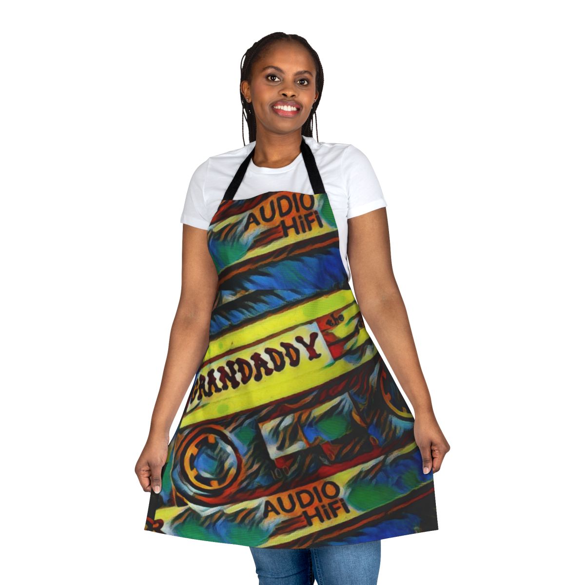 Vintage-style pilot apron with retro graphics