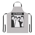 Retro band apron featuring the Ultravox logo and artwork, a nostalgic kitchen accessory for 1980s music fans.