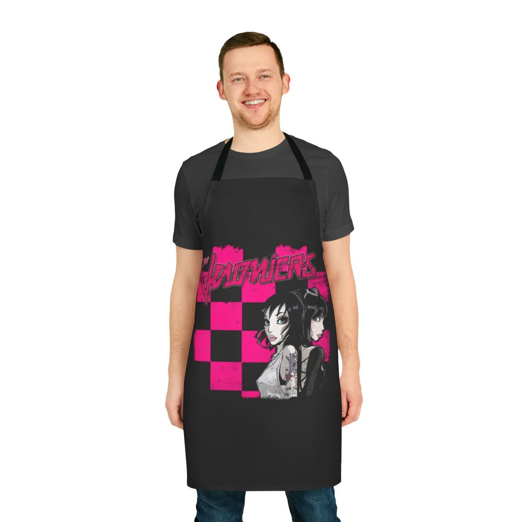 Retro-style apron featuring the words "There's No I in Team"