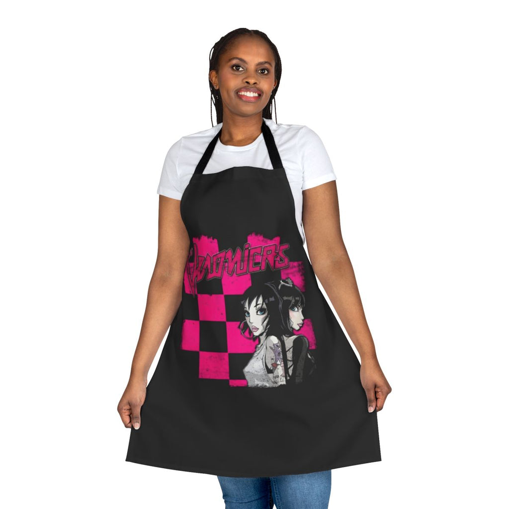 Retro-style apron featuring the words "There's No I in Team"