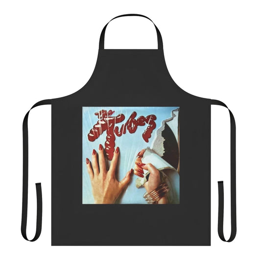 Retro band inspired apron featuring The Tubes band logo and lyrics