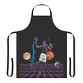 Retro-style basketball apron featuring a graphic design with planets, galaxies, and a vaporwave-inspired aesthetic.