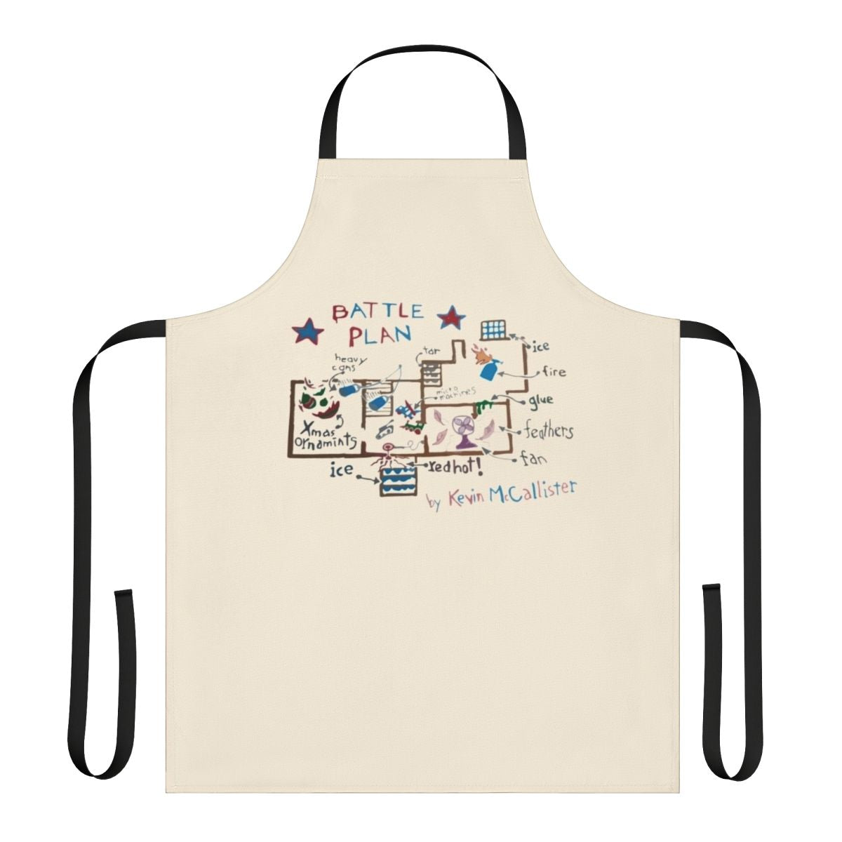 Retro "Battle Plan" Apron inspired by the classic 90s movie Home Alone