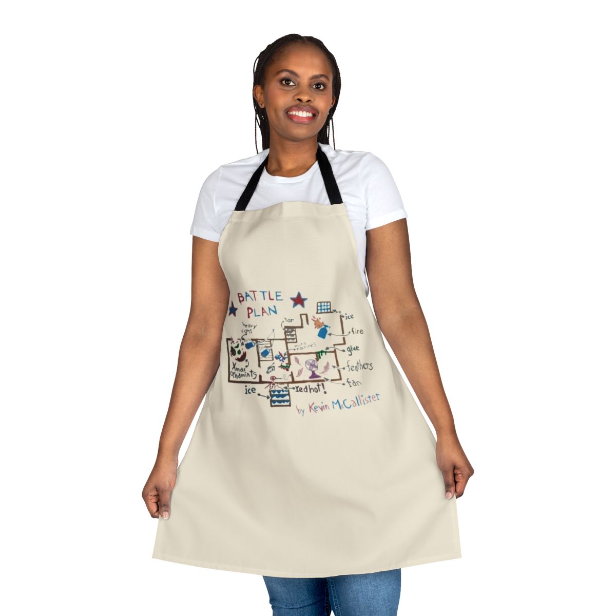 Retro "Battle Plan" Apron inspired by the classic 90s movie Home Alone