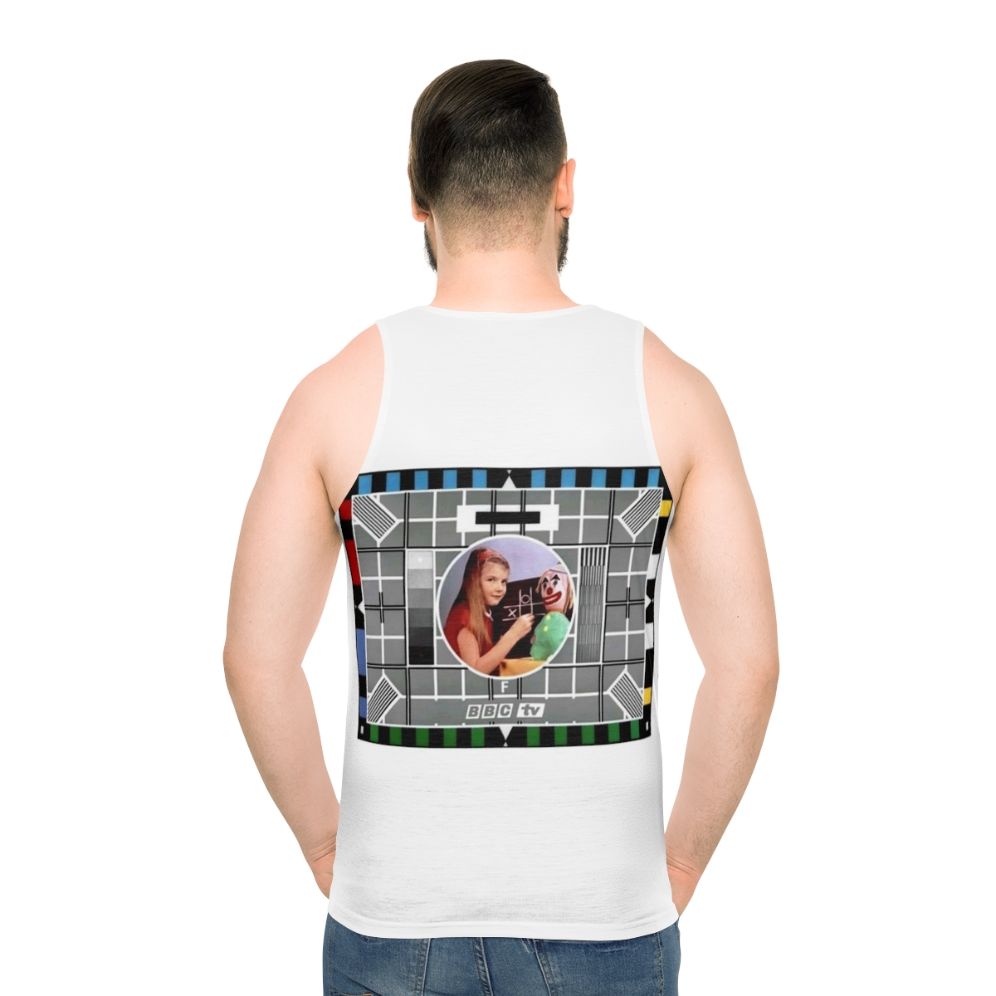 Retro BBC test card graphic unisex tank top