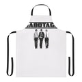 Beastie Boys inspired sabotage apron with 90s hip hop style graphics