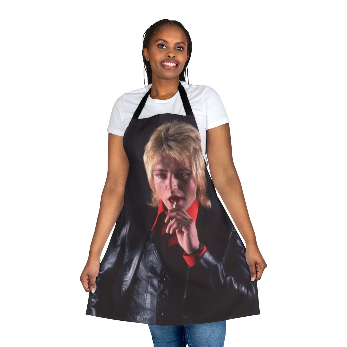 Retro-style apron featuring the likeness of classic rock singer Benjamin Orr