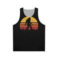 Retro bigfoot silhouette unisex tank top