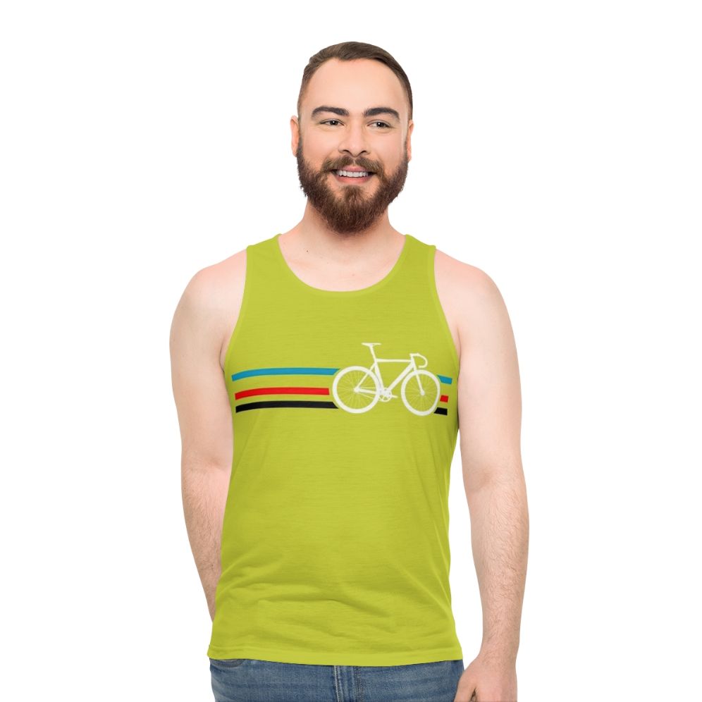 Retro bike stripes velodrome cycling tank top