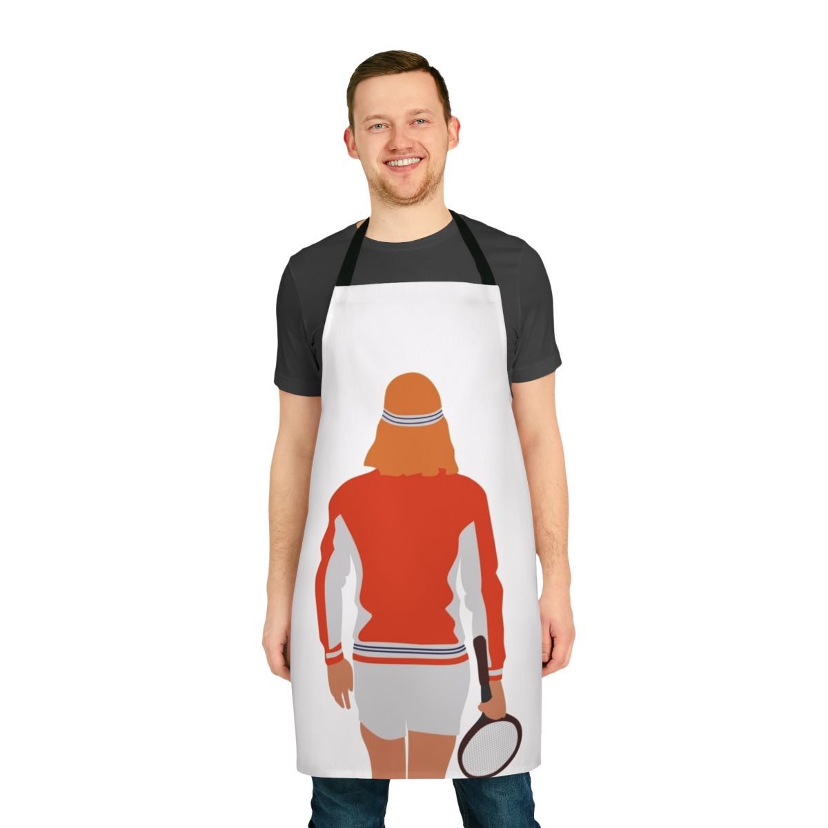 Retro-styled apron featuring the iconic image of tennis legend Bjorn Borg